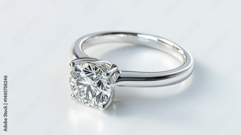 Elegant Single Diamond Ring with Sparkling Details Elegant Single Diamond Ring with Sparkling Details
