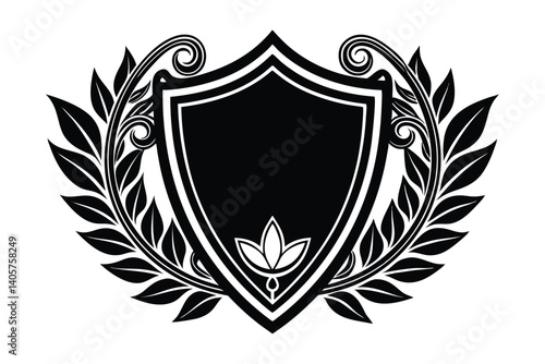 shield with wings