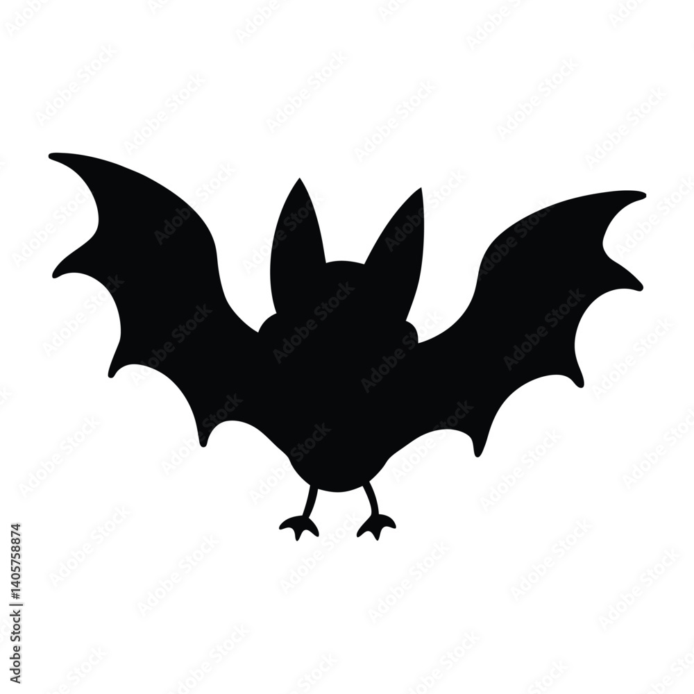Fototapeta premium Stylized Bat Outline Clean Linework Vector with line art silhouette Illustration