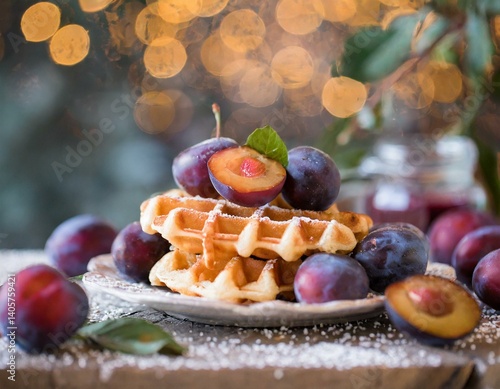 Obraz na płótnie Köstliche Waffeln w salonie