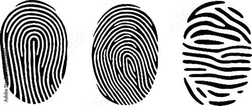 Collection of fingerprint sign icon. digital security fingerprint. Fingerprint vector icon set. Personal id identity. Press finger, scan for safety. 