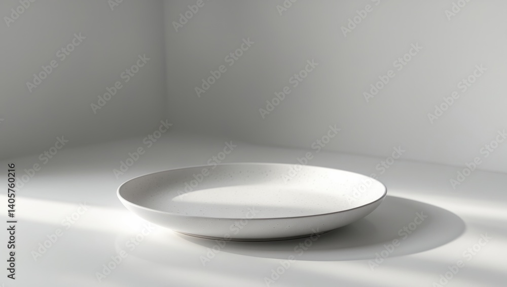 Isolated empty white plate on a background Isolated empty white plate on a background