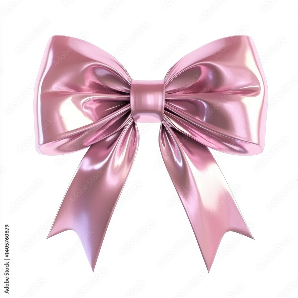 Elegant pink satin ribbon bow Elegant pink satin ribbon bow