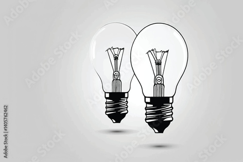A conceptual image showcasing a light bulb as a metaphor for an innovative breakthrough and smart idea, symbolizing genius marketing strategy planning and creative thinking in business vector illustra