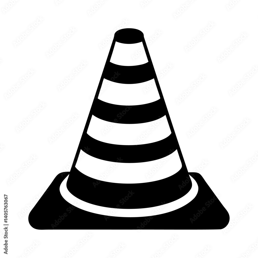 Safety Equipment black traffic cone roadblock sign icon design Safety Equipment black traffic cone roadblock sign icon design