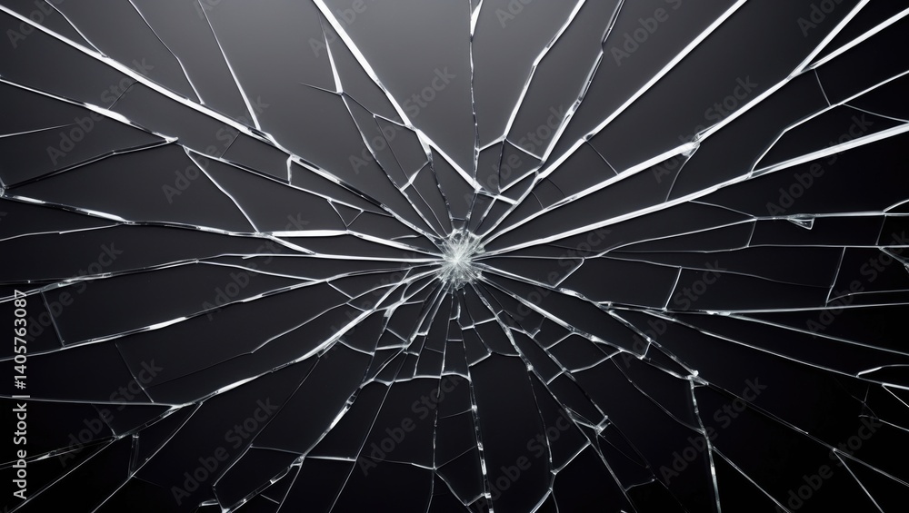 Obraz premium Background featuring a cracked black screen display