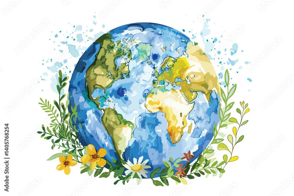 Green planet Earth in flat design on white background. Save the planet, save the earth, save the world. Vector illustration.
Green planet Earth in flat design on white background. Save the planet, save the earth, save the world. Vector illustration.