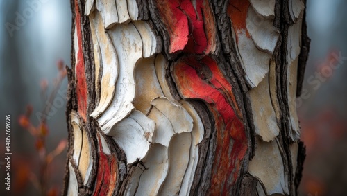 Colorful abstract texture of tree bark photo