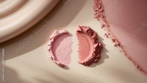 Wallpaper Mural Background texture of pink matte shimmer eye shadow Torontodigital.ca