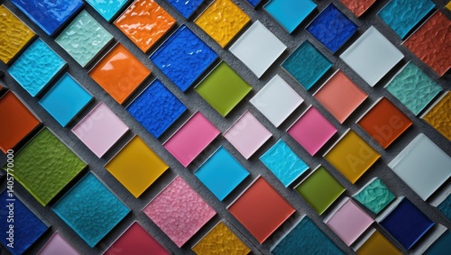 Background of colored tiles
