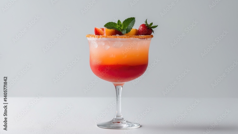 Grapefruit cocktail served in a glass, PNG format, isolated on white Grapefruit cocktail served in a glass, PNG format, isolated on white