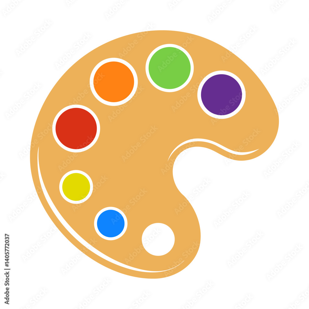 Fototapeta premium Colorful paint palette vector icon design