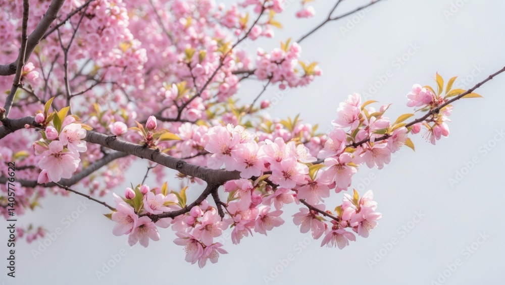 Early Spring Plum Blossom. Isolated on White Background. Early Spring Plum Blossom. Isolated on White Background.