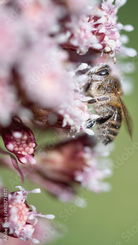Bee on the Petasites