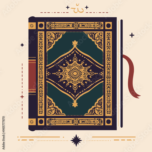 Quran Book Cover, arabic unique design.
