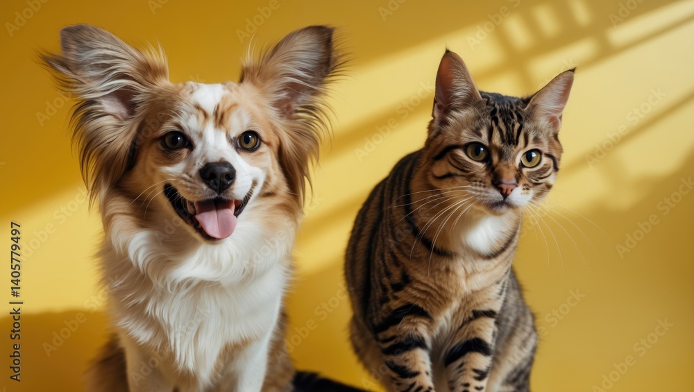 Image of a Cat and Dog Image of a Cat and Dog