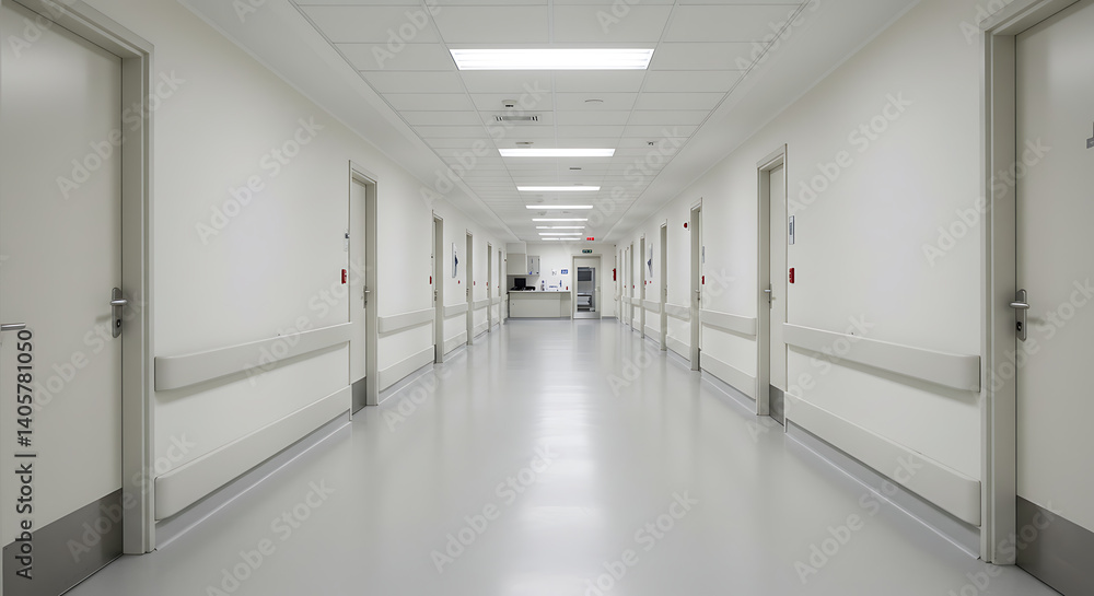 Empty Hospital Corridor: Awaiting Hope AI Generated Empty Hospital Corridor: Awaiting Hope AI Generated