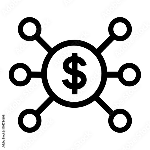 Money Network Connecting Points - Financial Connections Illustration