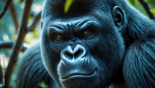 Representation of an irate gorilla