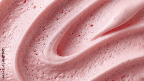 Strawberry yogurt close-up texture. Food background
