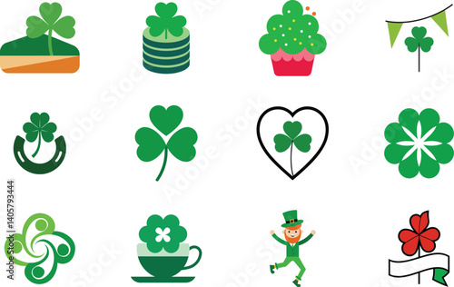 lucky clover vector collection