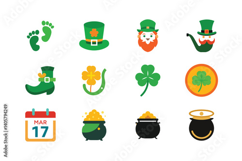 green leaf st patrick set