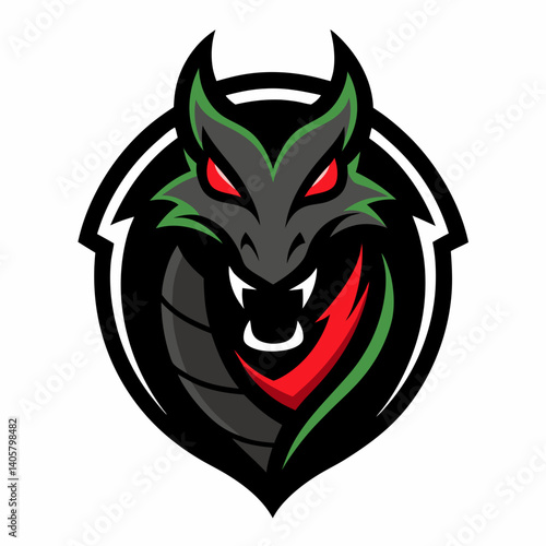 Hydra Esports mascot Logo vector illustration gaming team emblem snake badge professional