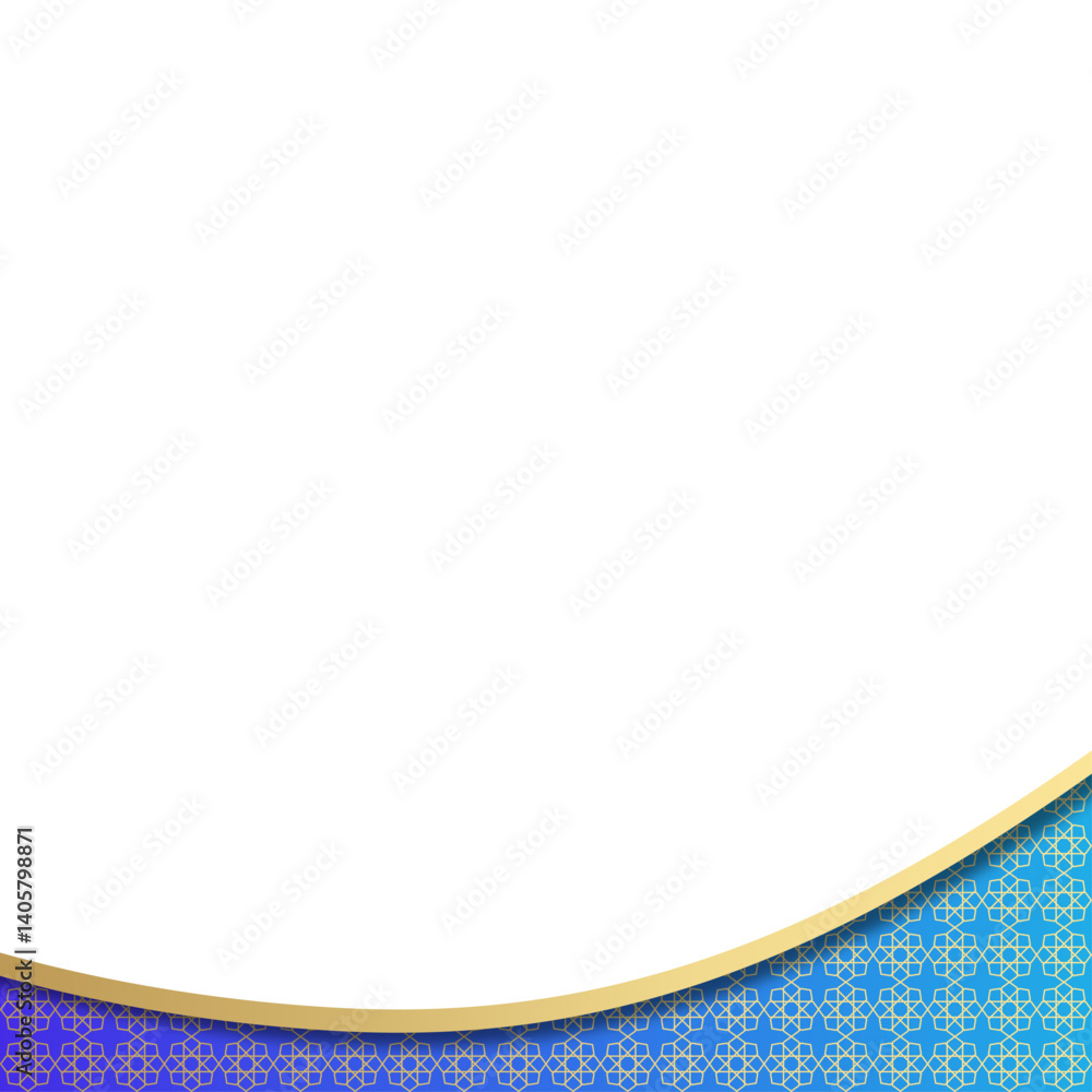 Obraz premium Blue background with gold wave
