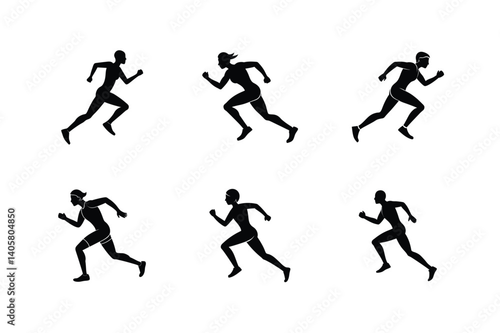 running person vector art silhouette running person vector art silhouette
