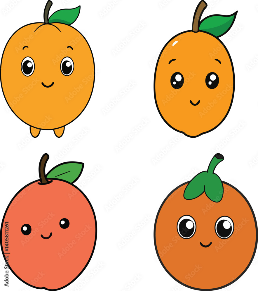 Cute pitomba cartoon vector Cute pitomba cartoon vector