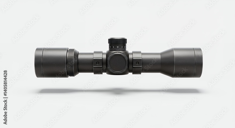 Dark gray telescopic sight studio shot Dark gray telescopic sight studio shot