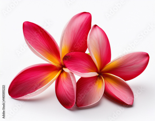plumeria rubra flower isolated on white background