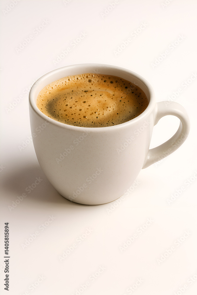 Cup of coffee on a white background Cup of coffee on a white background