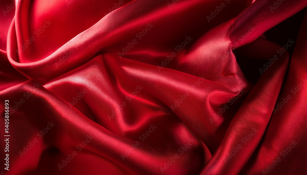 Obraz premium Sexy Red Silk Sheets Romantic Valentines Day Background