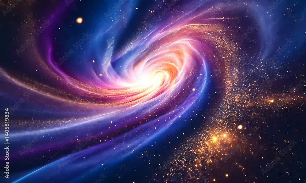 Stunning Spiral Galaxy Space Background Video Stunning Spiral Galaxy Space Background Video