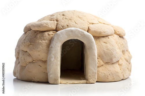 Clay Igloo Model – Primitive Shelter Design and Traditional Architecture Concept