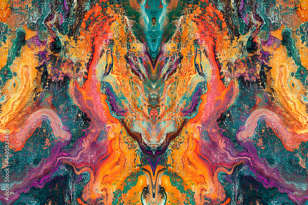 Naklejka premium Serenity in Turbulence: Finding Order Within Chaos