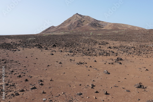 Obraz na płótnie Berg Monte Leão auf der Insel Sal Kap Verde w salonie