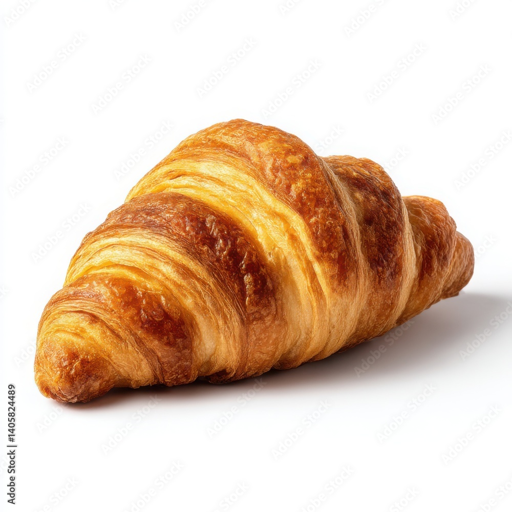A golden brown, freshly baked croissant A golden brown, freshly baked croissant