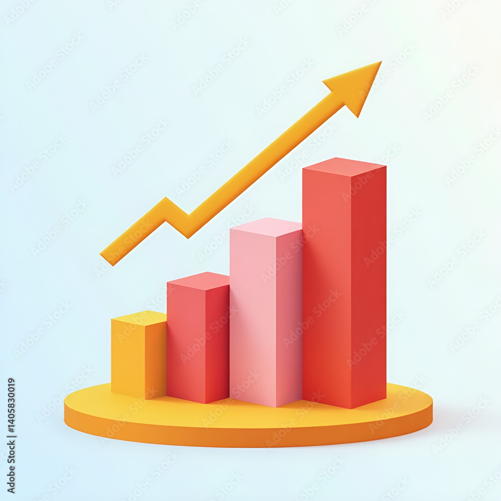 business graph with arrow business graph with arrow