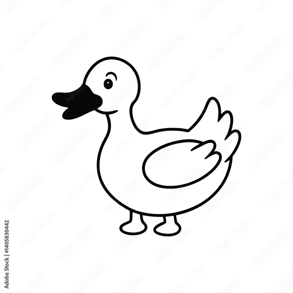 vector illustration of a duck vector illustration of a duck