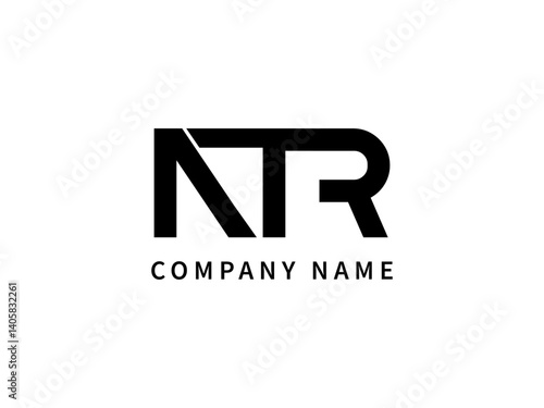 Initial Letter NTR Modern logo design. Beauty and Fashion Logos. White Background.