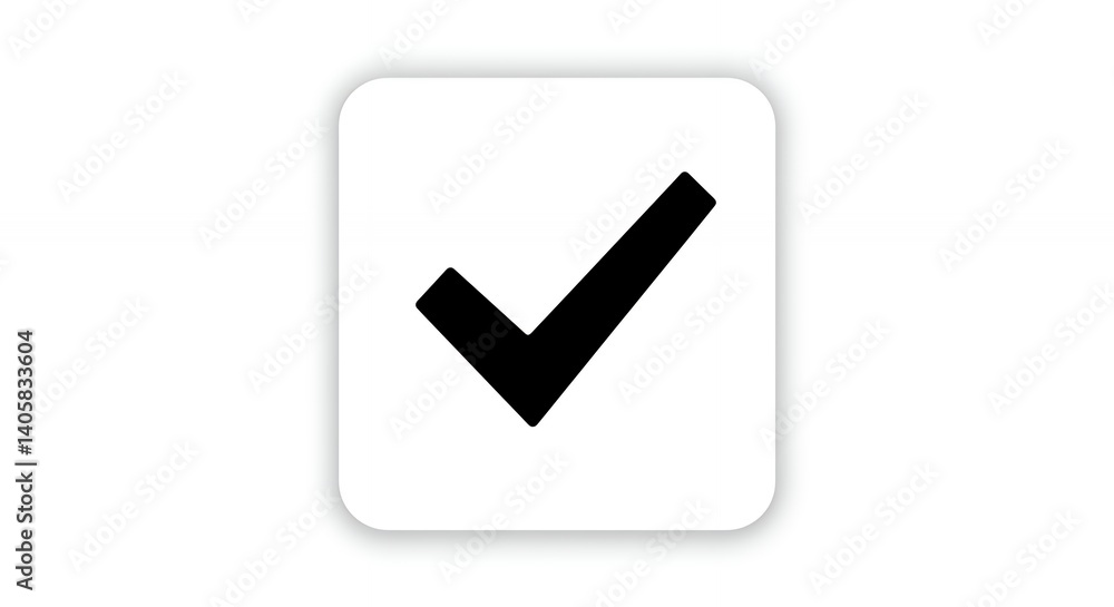 Simple black checkmark icon graphic Simple black checkmark icon graphic