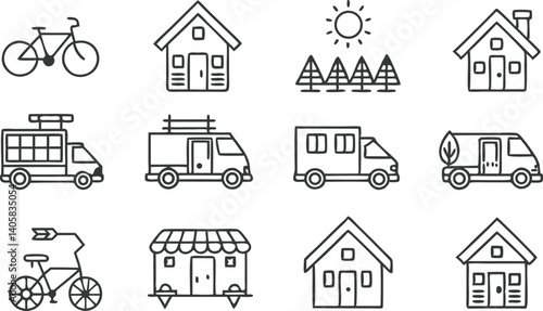 Wallpaper Mural Sustainable Tiny Homes, EcoFriendly Vans, Bikes, and Nature Torontodigital.ca