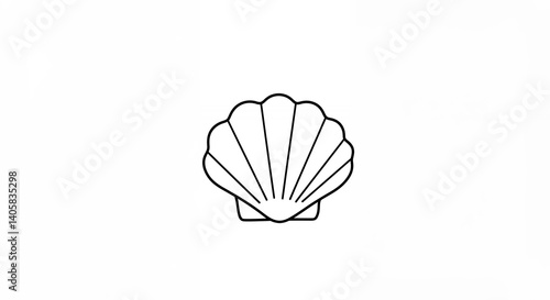 Simple seashell graphic illustration