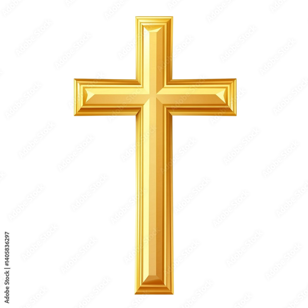 A radiant golden cross shining brightly a symbol of faith and hope A radiant golden cross shining brightly a symbol of faith and hope