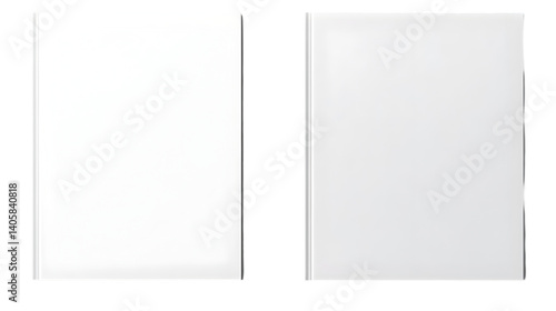 Two White Rectangular Objects on a Transparent Background Isolated Design