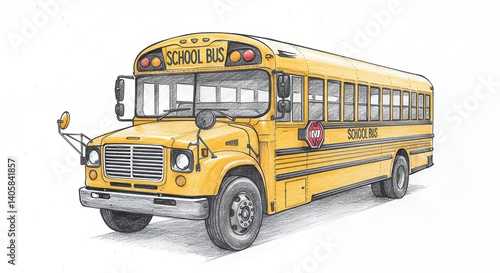 Yellow school bus illustration
