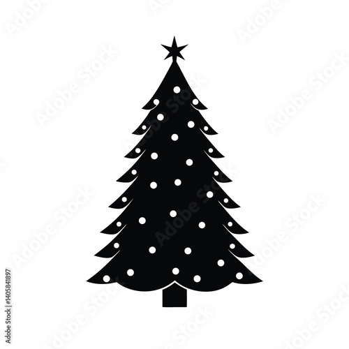 christmas tree vector illustration