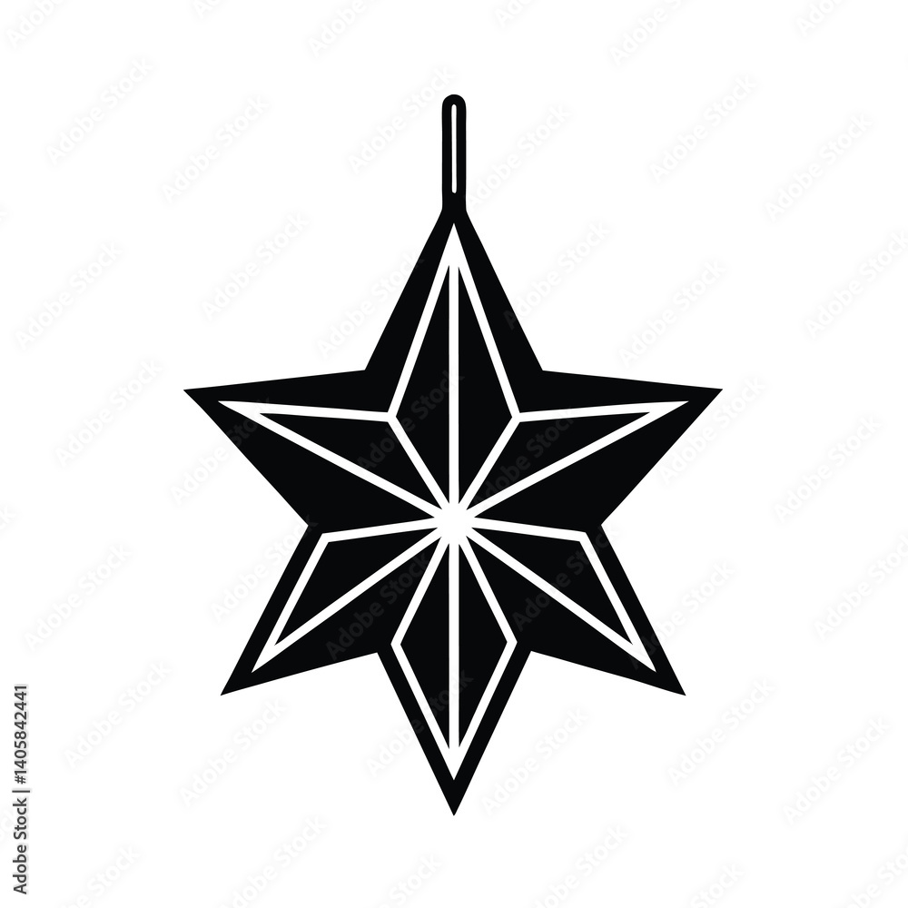 Obraz premium black star icon